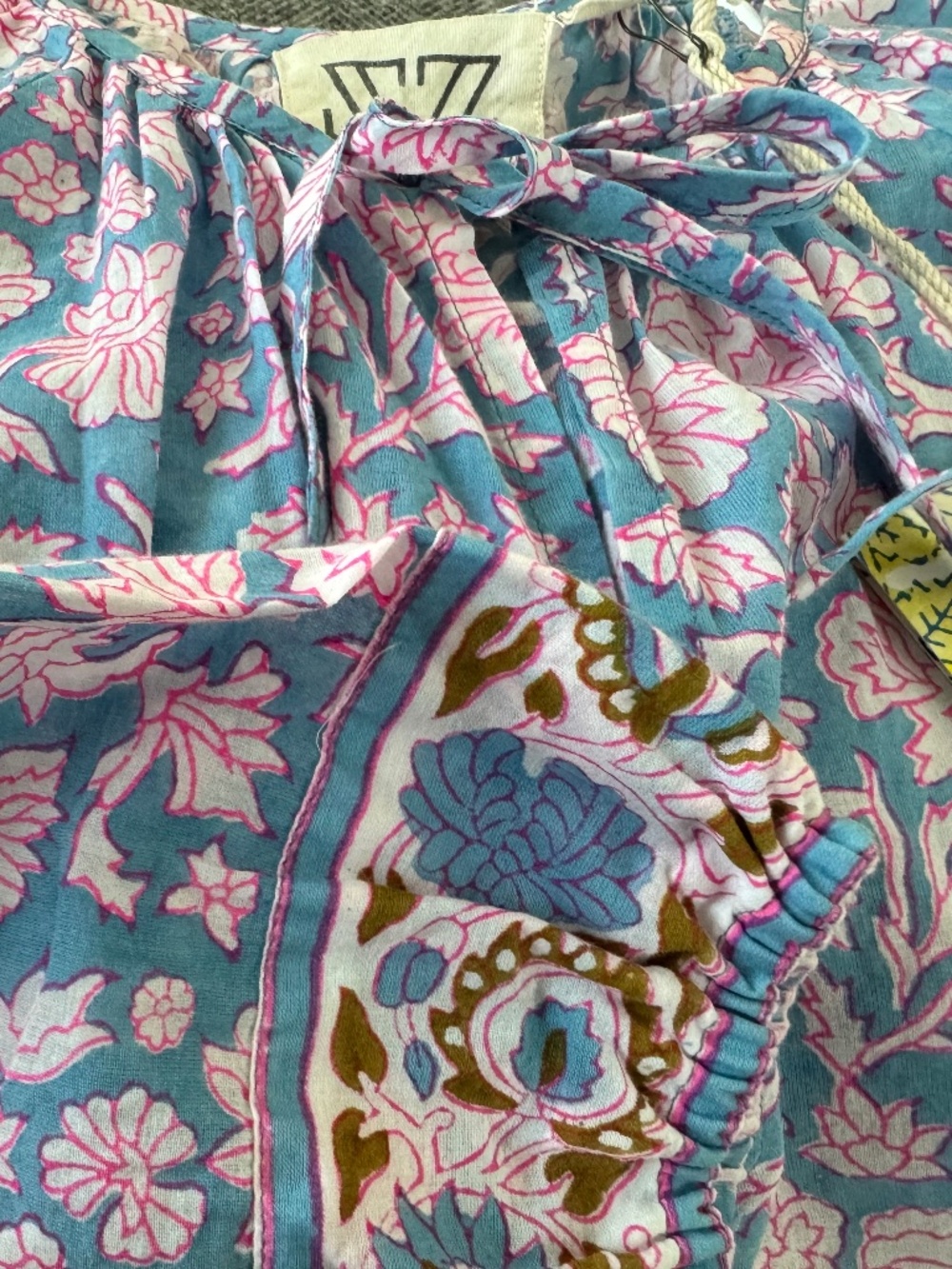 NWT, SZ BLOCKPRINTS, HAND PRINTED, PRIYA DRESS - Picture 13 of 14